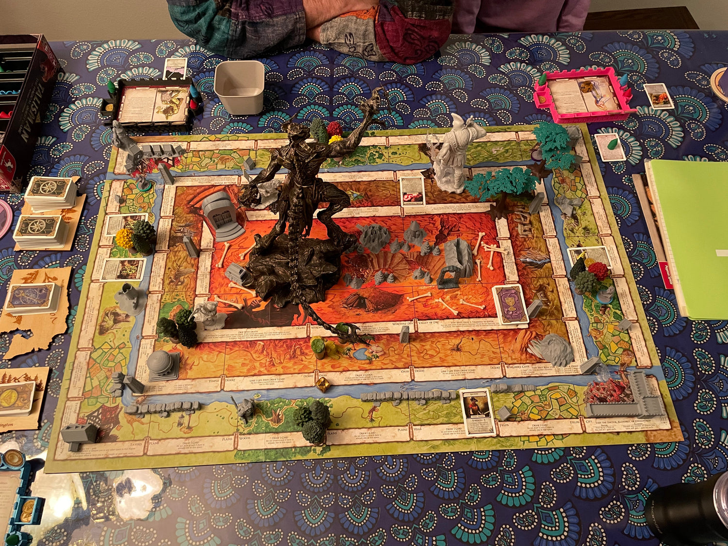 Talisman board game with custom 3D printed game pieces