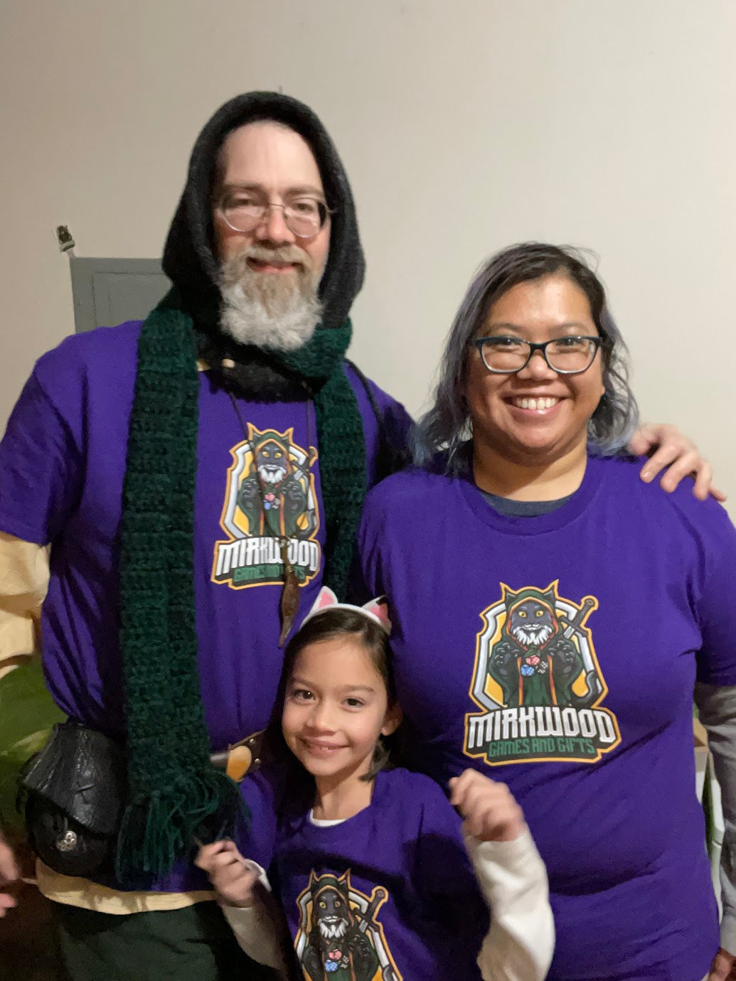 Mirkwood GG family in purple shirts