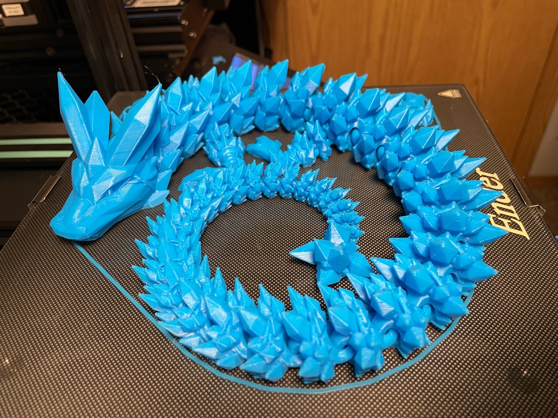 Crystal Dragon 3D Printed 24” Articulated Fidget Desktop Display